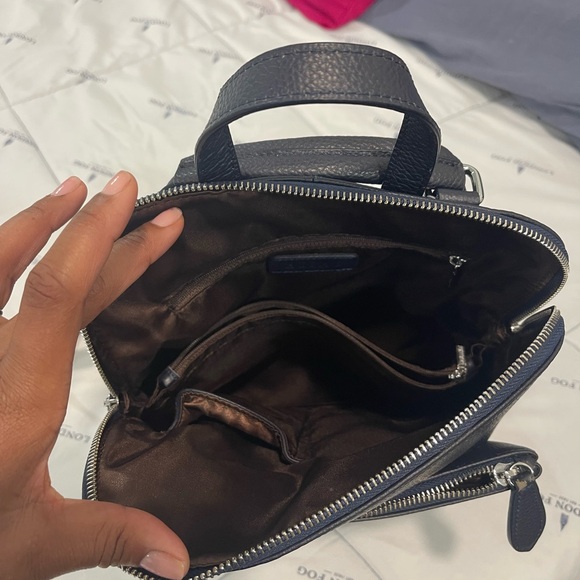 Blue Leather Backpack - Picture 2 of 7